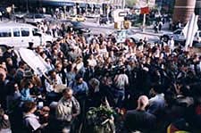 Protesters at Chambers Street